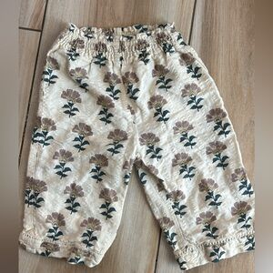 Zara Kids Cream Floral Bottoms